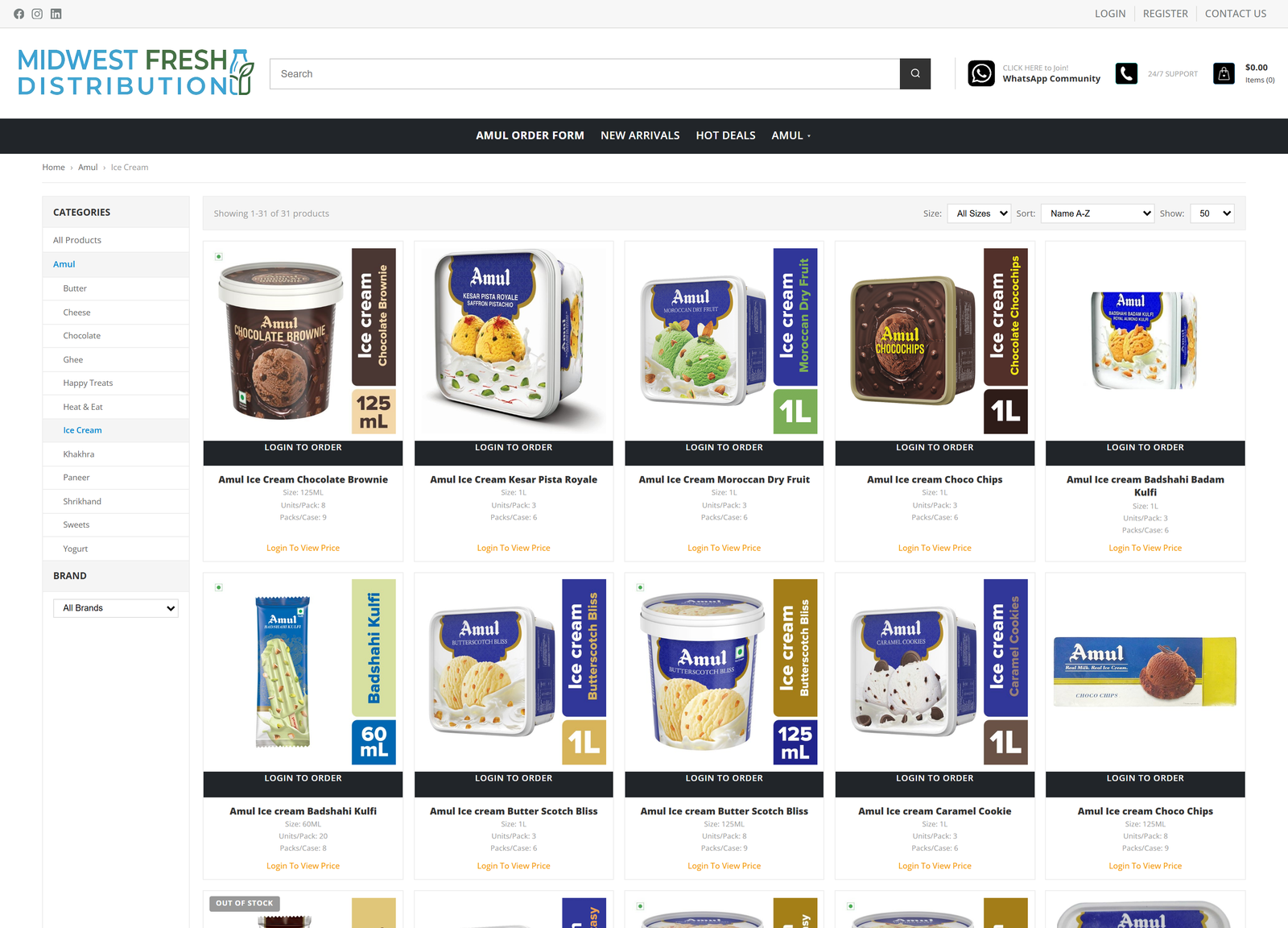 A live Orventa B2B storefront - a branded online store your wholesale customers order from directly